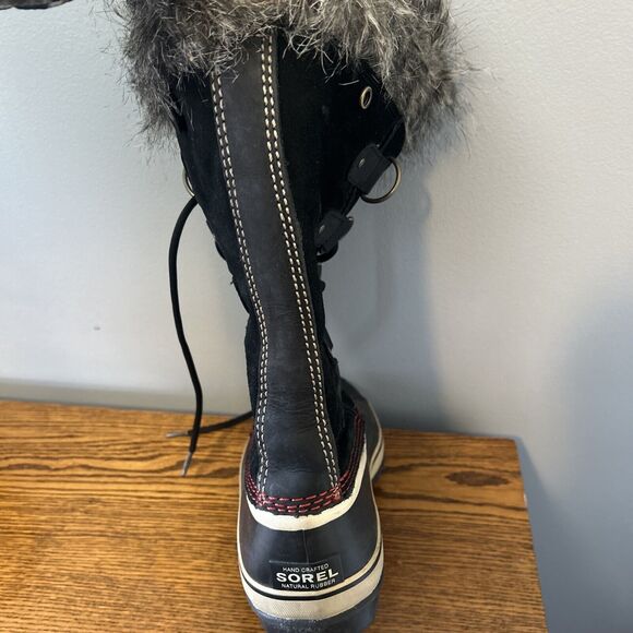 Sorel Womens Joan of Arctic Black Waterproof Leather Snow Boots LL5115-011 Sz 10 - Picture 3 of 13